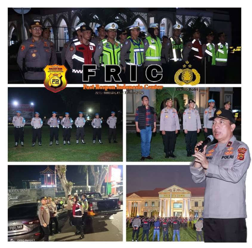 Polri Berikan Rasa Aman dan Nyaman, Polda Jambi dan Polresta Jambi Gelar Patroli KRYD Antisipasi Balap Liar dan Kriminalitas