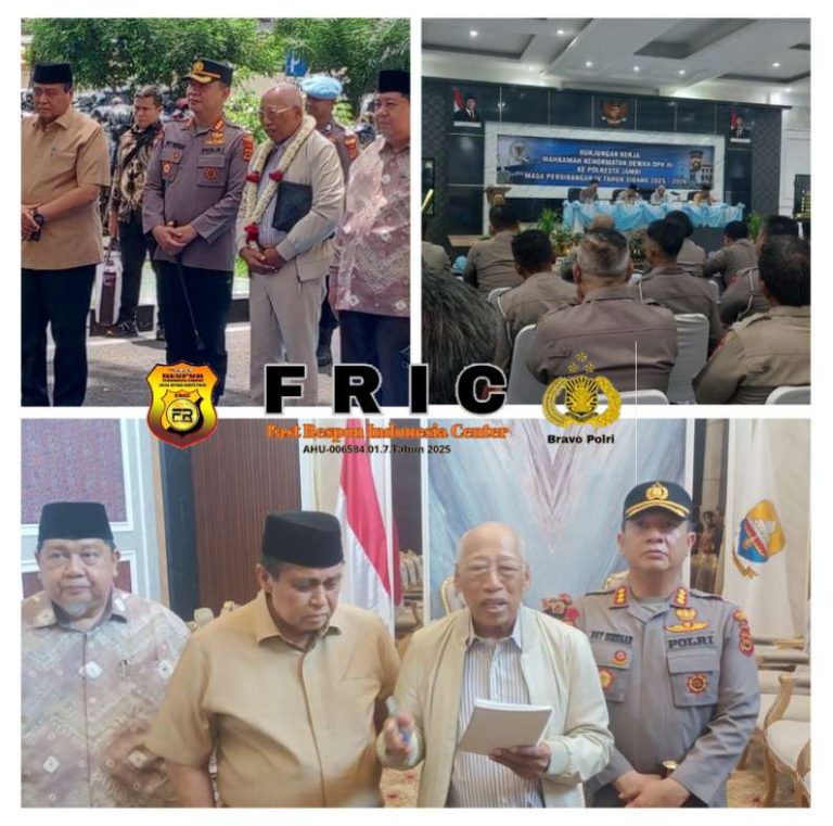 Kapolresta Jambi Sambut MKD DPR RI Dalam Rangka Kunker Masa Persidangan IV Tahun Sidang 2025-2026