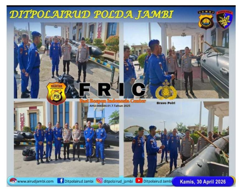 Polri Siaga, Wakapolda Jambi     Pastikan Kesiapan Sarpras SAR Ditpolairud Polda Jambi Hadapi Situasi Tanggap Darurat Dan Bencana 
