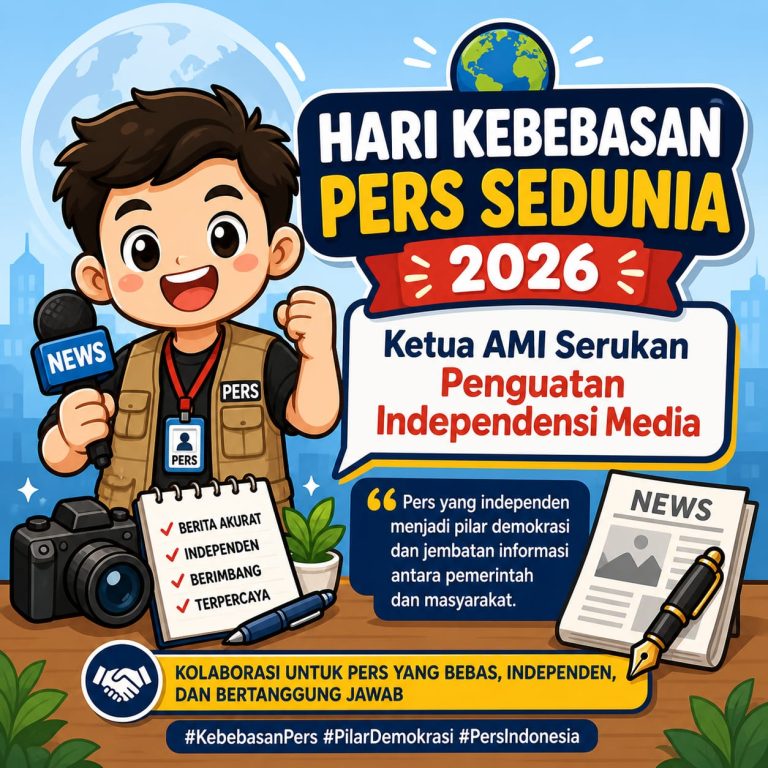 Momentum Hari Kebebasan Pers Sedunia 2026, Ketua AMI Tekankan Pentingnya Independensi Pers