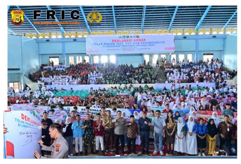 Polda Jambi Bersama Pemprov Gelar Sosialisasi Akbar Cegah Radikalisme dan Terorisme di Lingkungan Pendidikan