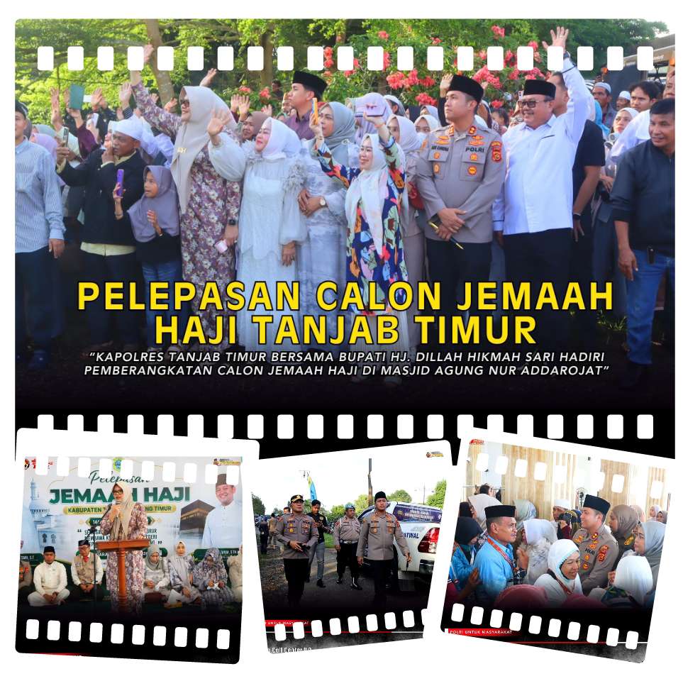 Kapolres Tanjabtim Bersama Forkopimda Lepas Keberangkatan Jemaah Haji Tanjabtim