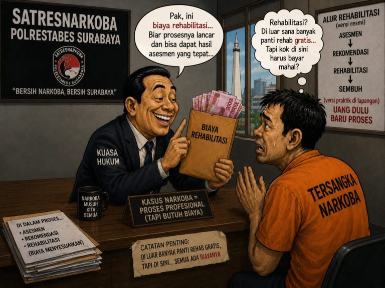 Dugaan “Tarif Rehabilitasi” di Satresnarkoba Polrestabes Surabaya Jadi Sorotan