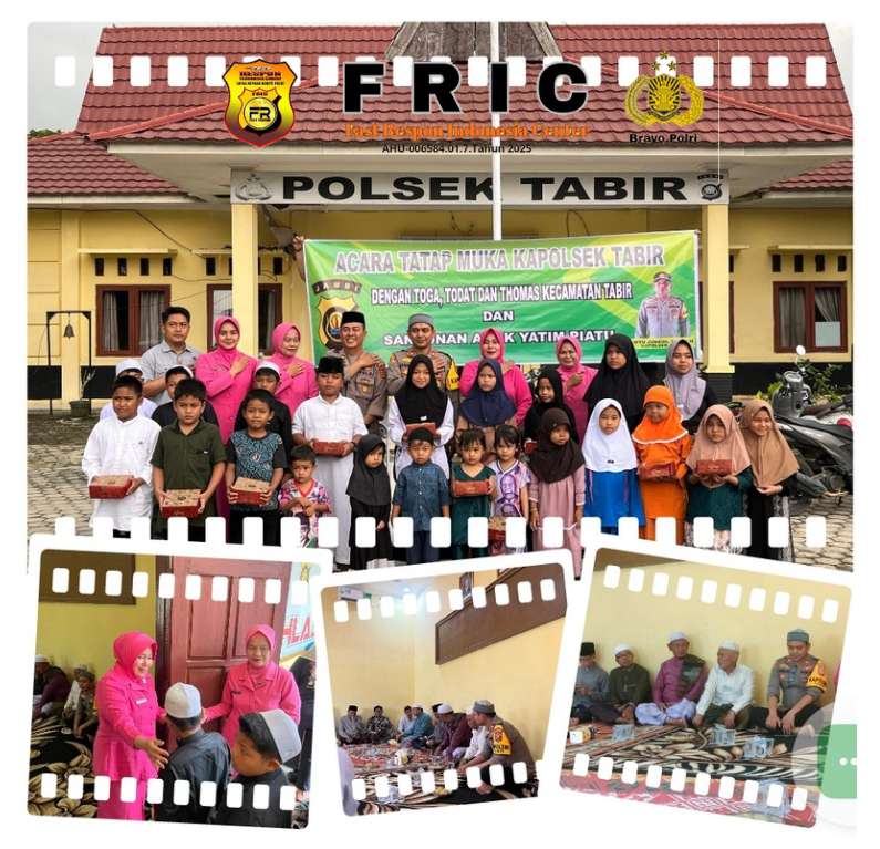 Kapolsek Tabir Pererat Silaturahmi dengan Tokoh Masyarakat dan Santuni Anak Yatim Piatu