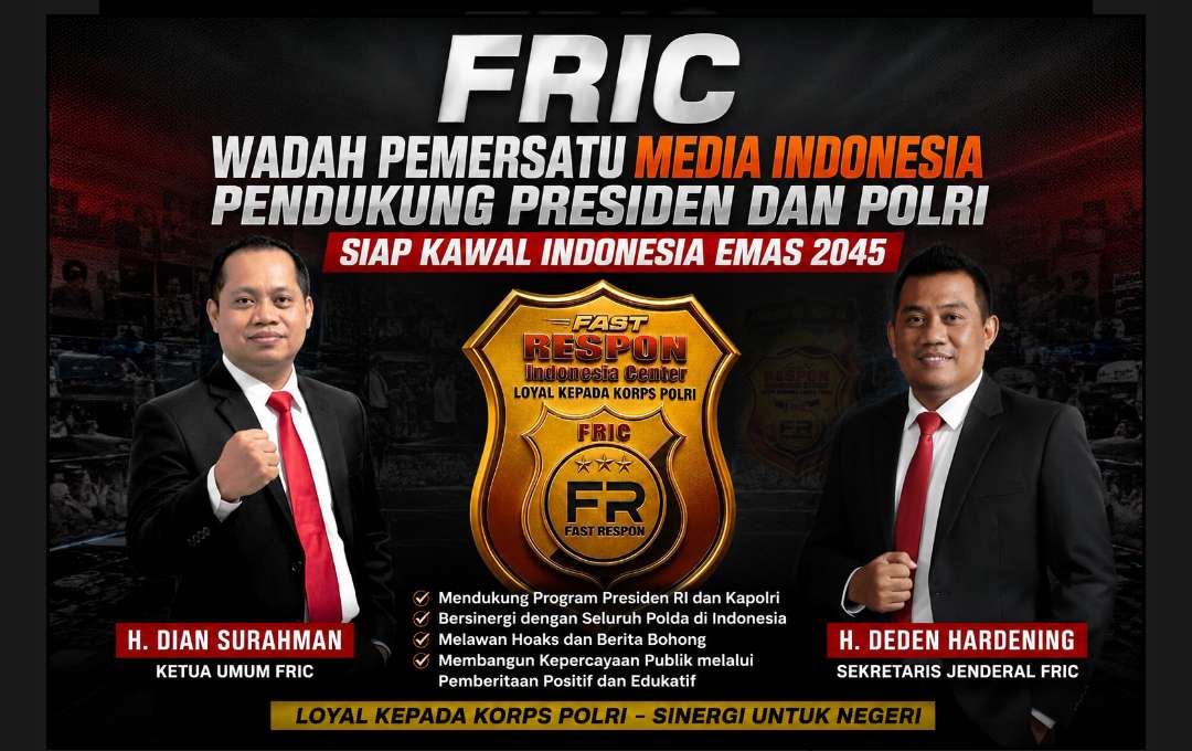 Ketum FRIC : Wartawan Harus Berjiwa Intelejen Negara , FRIC Siap Mencerdaskan Kehidupan Berbangsa Bernegara dan Wujudkan Persatuan Dan Kesatuan