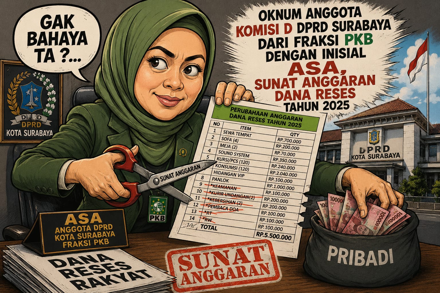 Diduga Sunat Anggara Dana Reses Tahun 2025, Oknum Anggota Komisi D DPRD Kota Surabaya Dari Fraksi PKB Akan Dilaporkan AMI ke Kejaksaan