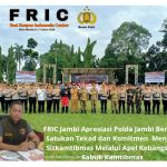 FRIC Jambi Apresiasi Polda Jambi Berhasil Satukan Tekad dan Komitmen Menjaga Sitkamtibmas Melalui Apel Kebangsaan Sabuk Kamtibmas