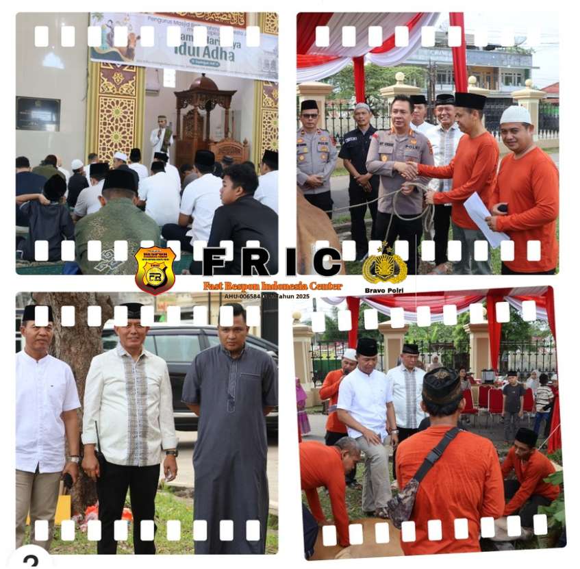 Polresta Jambi Sembelih Hewan Qurban 7 Sapi dan 1 Kambing Bukti Ketaatan dan Berbagi Sesama