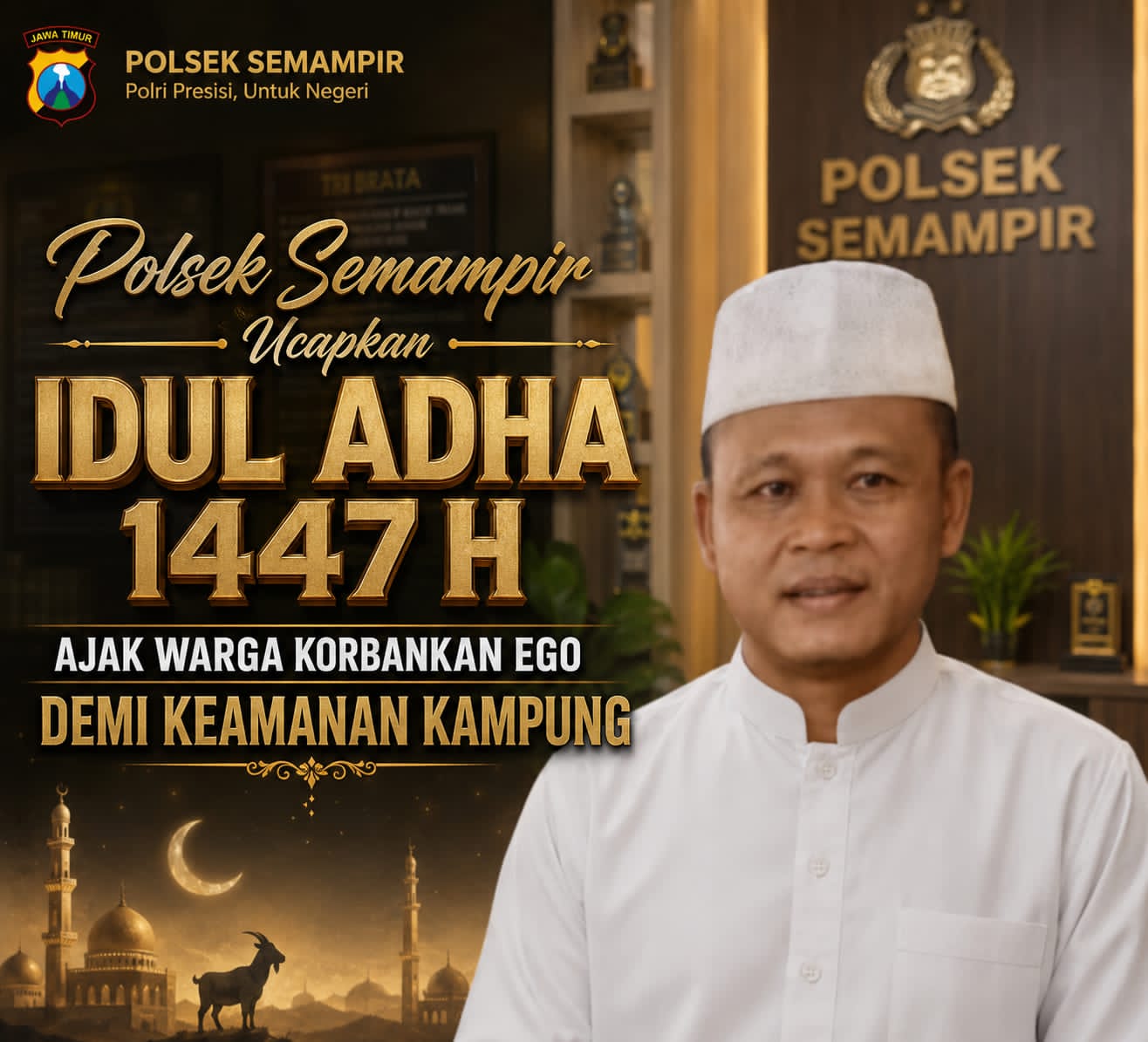 Polsek Semampir Gaungkan Semangat Kurban untuk Keamanan Lingkungan, Warga Diajak Korbankan Ego Demi Kampung Kondusif