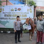 Polres Pelabuhan Tanjung Perak Salurkan Hewan Kurban di Hari Raya Idul Adha 1447 H