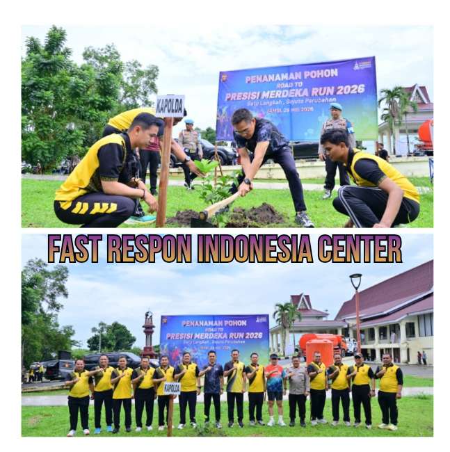 Polda Jambi Tanam Pohon dalam Road to Presisi Merdeka Run 2026, Wujud Nyata Kepedulian Lingkungan