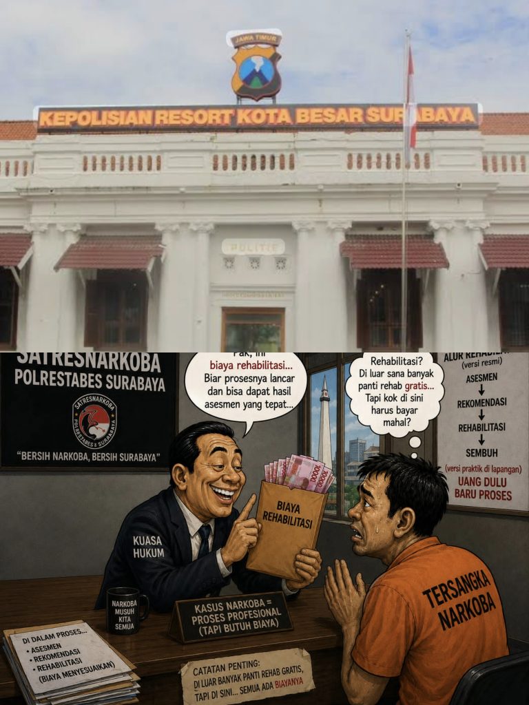 Dugaan “Tarif Rehabilitasi” di Satresnarkoba Polrestabes Surabaya Jadi Sorotan
