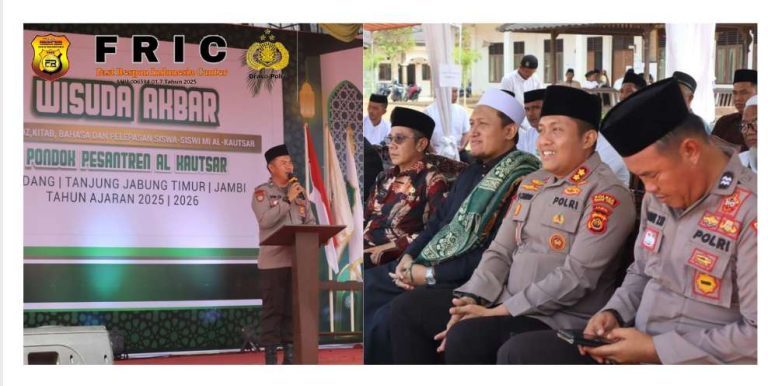 Kapolres Tanjab Timur Hadiri Wisuda Akbar di Ponpes Al-Kautsar Kecamatan Dendang