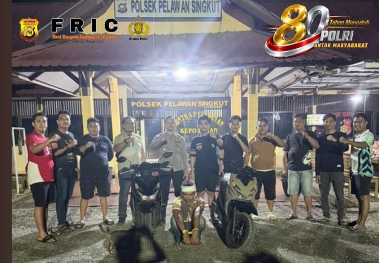 TIM GUNJO POLRES BUNGO RINGKUS PELAKU CURANMOR, MOTOR KORBAN DIGONDOL SAAT PARKIR DI RUMAH SAKIT