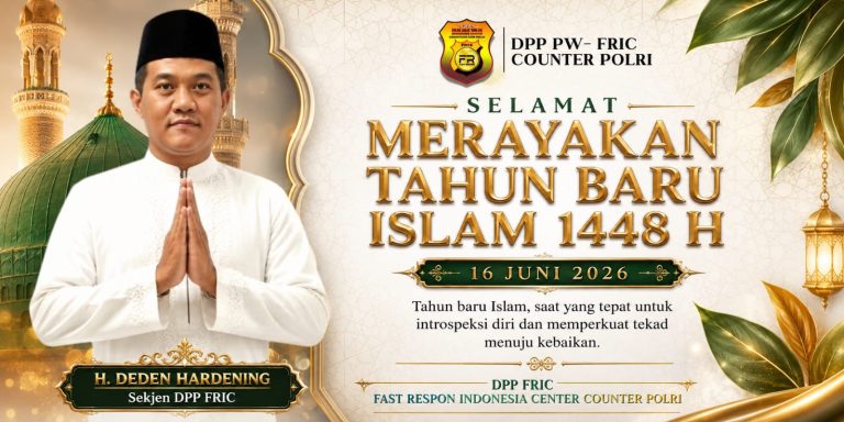 Pesan Tahun Baru Islam dari Sekjen DPP FRIC: Hijrah untuk Persatuan dan Kebaikan