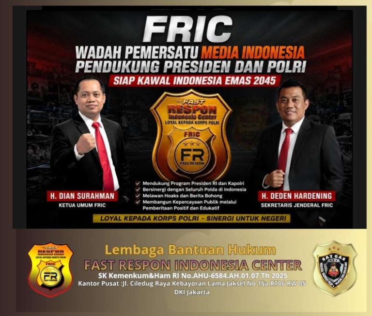 DPP FRIC Resmi Bentuk dan Tetapkan Kepengurusan LBH FRIC Untuk Mewujudkan Layanan Pendampingan Hukum yang Profesional dan Berkeadilan