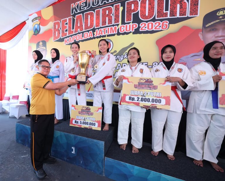 Kejuaraan Beladiri Polri Piala Kapolda Jatim 2026 Sambut Hari Bhayangkara ke 80, Polres Kediri Raih Gelar Juara