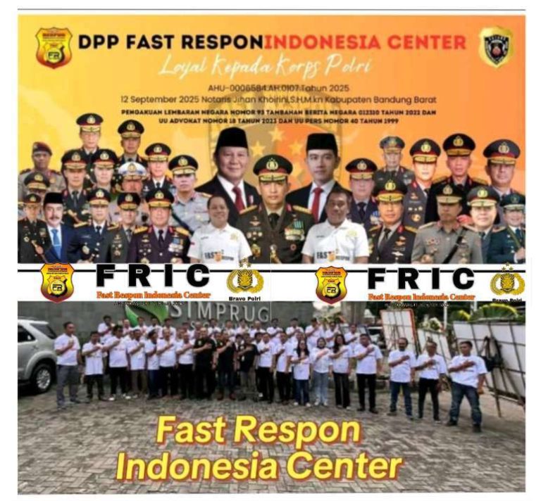 Ketum DPP Fast Respon Indonesia Center :Setiap DPW Rekap Kegiatan Bersama Polri Untuk Dilaporkan Ke Mabes Polri