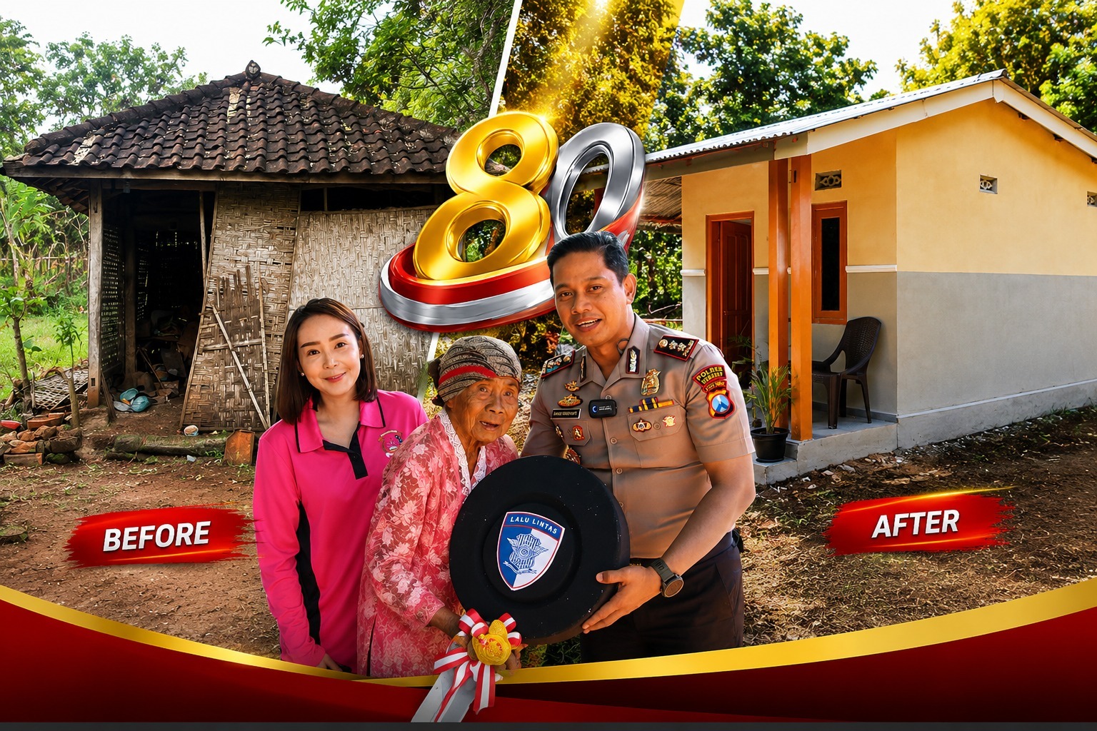 Polres Sumenep Resmikan Bedah Rumah Warga Tak Layak Huni, Wujud Kepedulian Polri di Hari Bhayangkara Ke-80