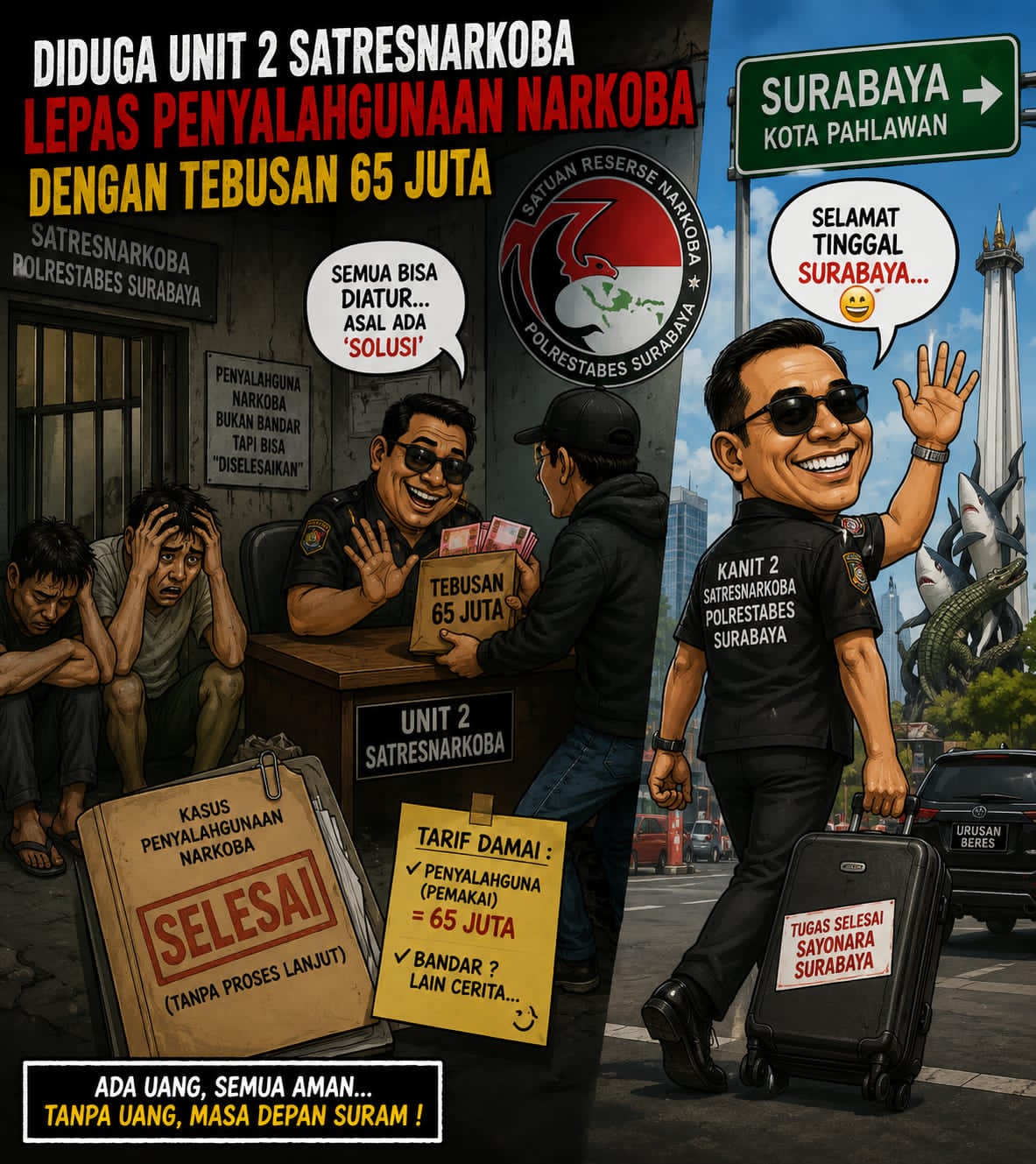 AKP Eko Tinggalkan Catatan Plus Minus di Polrestabes Surabaya, Penanganan Kasus Narkotika Dipertanyakan Publik