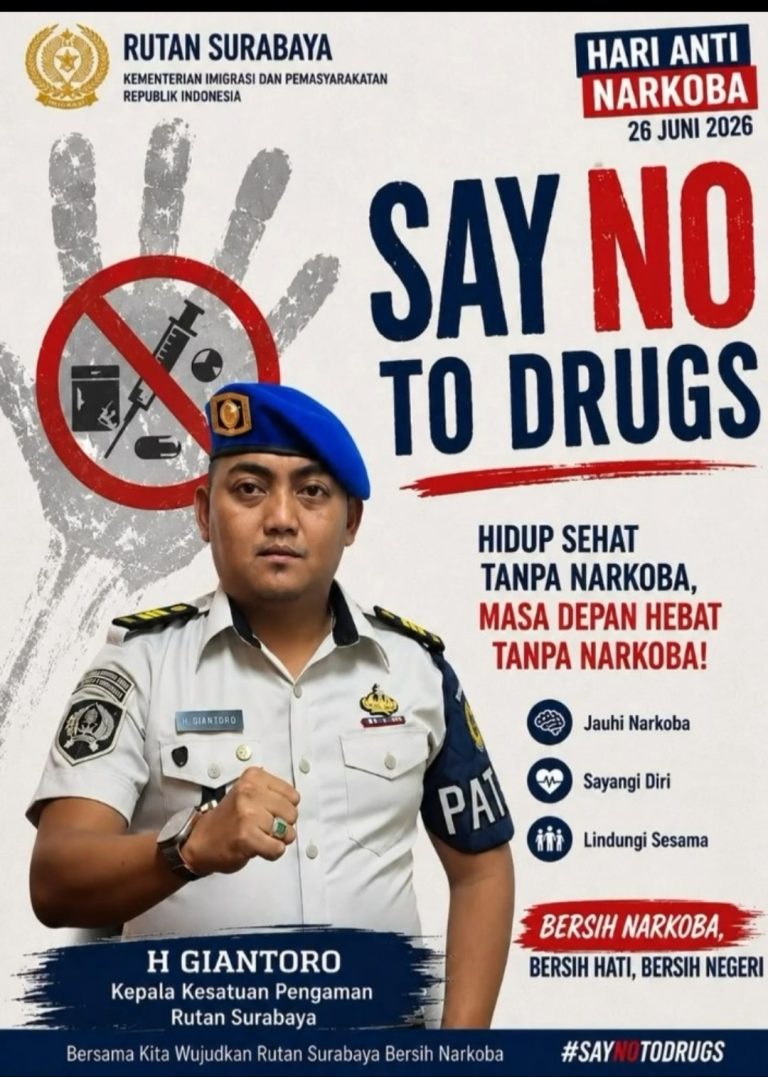 SAY NO TO DRUGS! Henky Giantoro Tegaskan Rutan Medaeng Wajib Bersih dari Narkoba: “Tidak Ada Tempat bagi Pengedar maupun Penyalahguna”