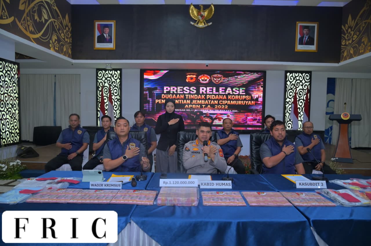 Polda Jabar Tetapkan Dua Tersangka Korupsi Proyek Jembatan Cipamuruyan, Kerugian Negara Rp. 9,84 Miliar