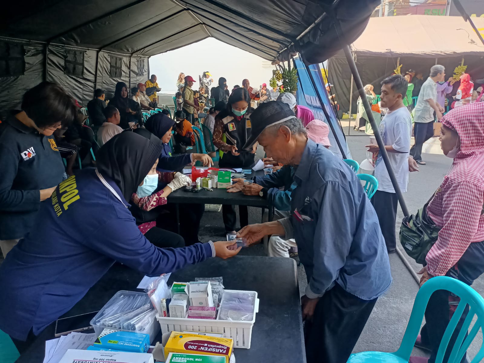 Polresta Malang Kota Gelar Bakkes, 200 Warga Ikuti Cek Kesehatan Gratis di Hari Bhayangkara ke – 80