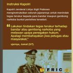 Kapolri Instruksikan Tindak Tegas Terukur Terhadap Bandar dan Gembong Narkoba