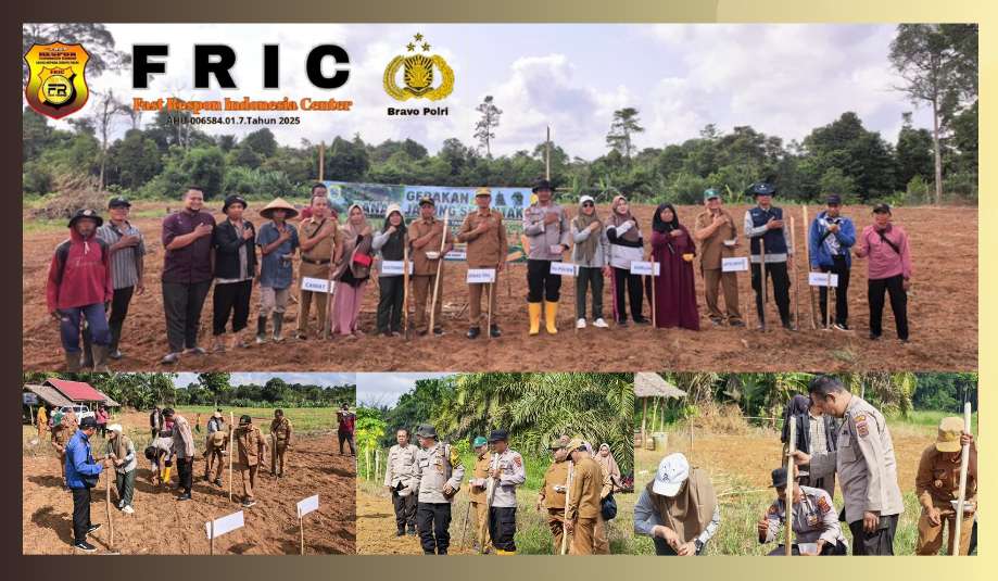 Dukung Swasembada Pangan Nasional, Kapolsek Muara Sabak Barat Bersama Forkopimcam Gelar Penanaman Jagung Kuartal II 2026