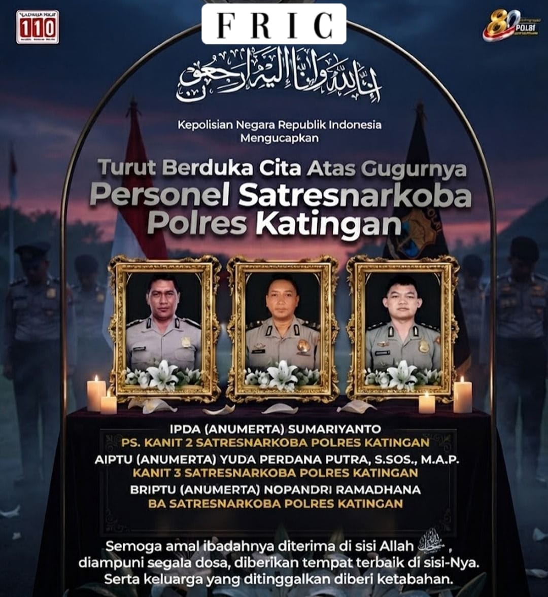 Ketua Umum FRIC H. Dian Surahman Sampaikan Duka Mendalam atas Gugurnya Tiga Bhayangkara Terbaik di Katingan