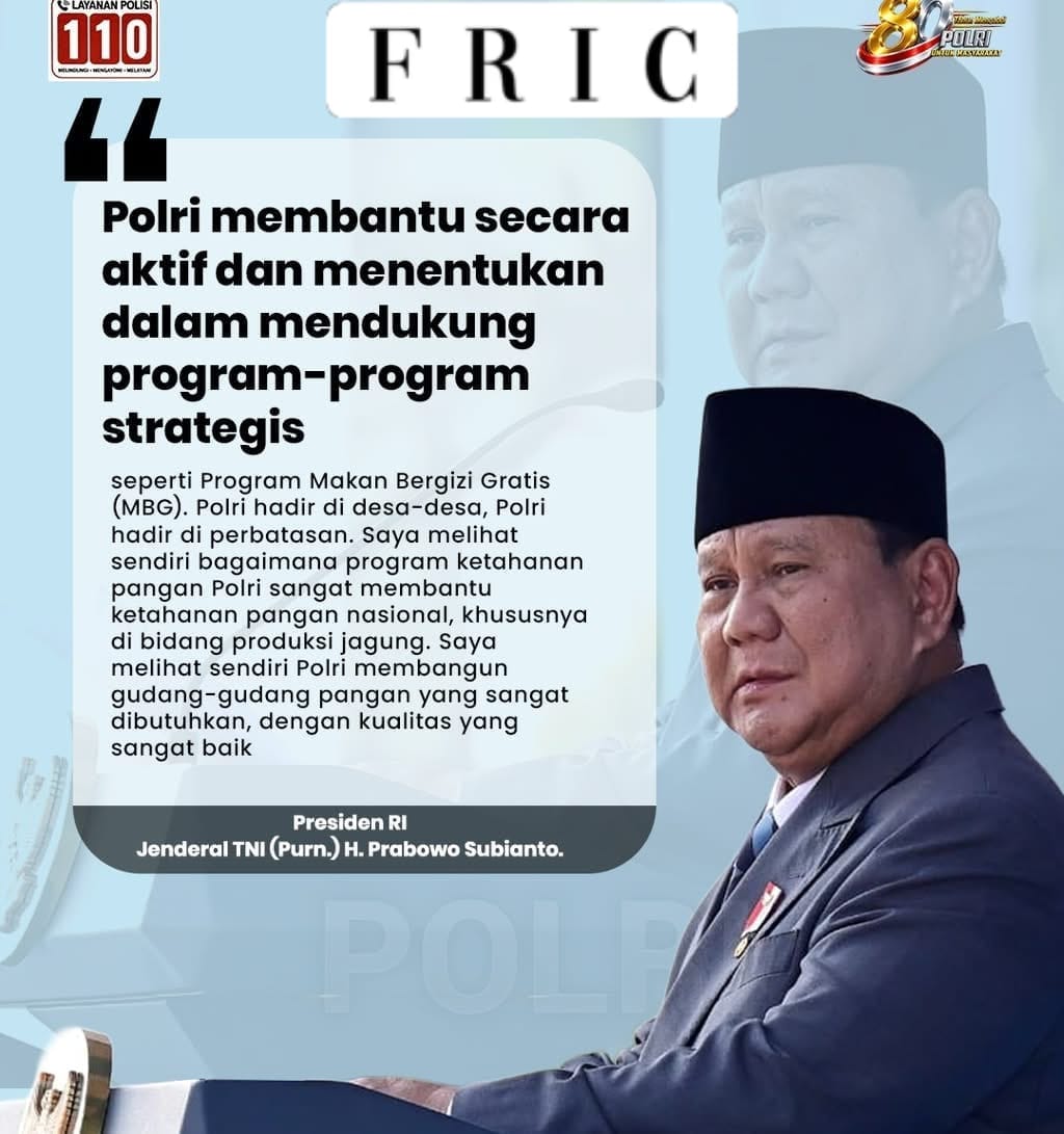 Presiden Prabowo: Polri Jadi Pilar Strategis Penggerak Program Makan Bergizi Gratis dan Pembangunan Nasional