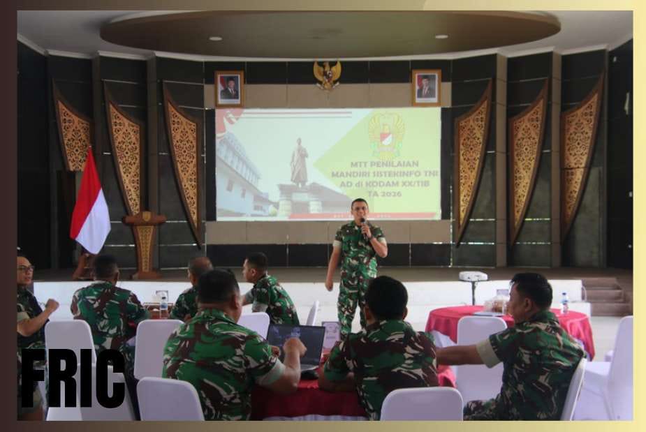 Srenad Bekali Kodam XX/TIB melalui Pembekalan MTT Penilaian Mandiri Sistekinfo