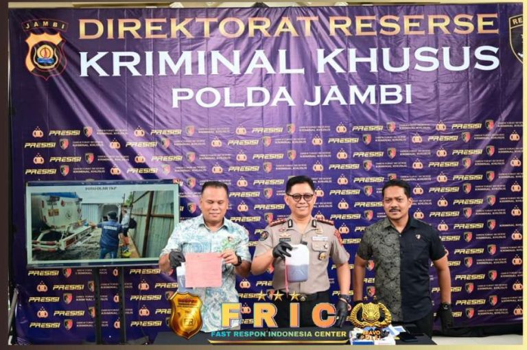 Polda Jambi Ungkap Kasus Peredaran BBM Ilegal, Amankan 6.163 Liter Solar Olahan Ilegal