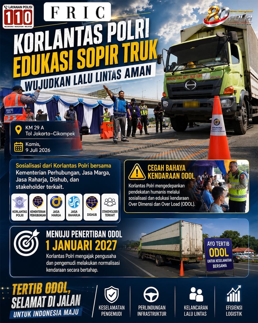 Gakkum Humanis Korlantas Polri: Edukasi Diutamakan, Penertiban Kendaraan ODOL Berlaku Mulai 1 Januari 2027 Demi Keselamatan Bersama