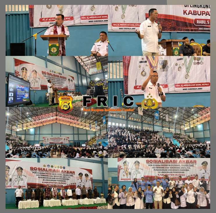 Kepala BNNP Jambi Sosialisasi Akbar Bahaya Narkoba, Paham IRETT, TCC dan Perundungan di Bungo