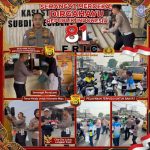 Jumat Berkah Penuh Semangat Kemerdekaan Sie STNK Ditlantas Polda Jambi Berbagi Makanan dan Bendera Merah Putih