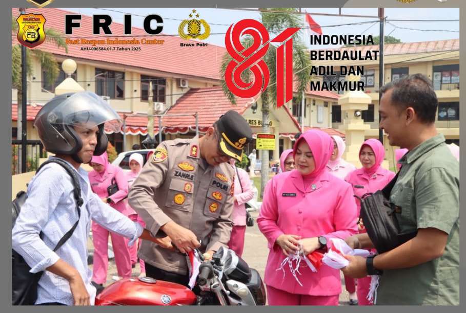 Kapolres Bungo Bagikan 200 Bendera Merah Putih, Semangat Kemerdekaan Menggema