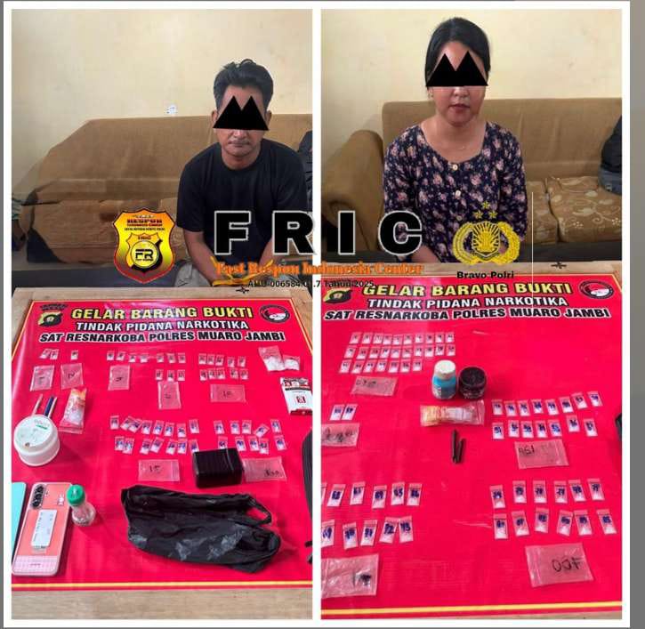 Satresnarkoba Polres Muaro Jambi Ungkap Peredaran Sabu di Nyogan, Dua Orang Diamankan