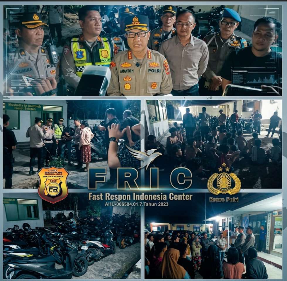 Kapolresta Jambi Pimpin Langsung Patroli Malam Berhasil menjaring Puluhan Remaja Sedang Aksi Balap liar