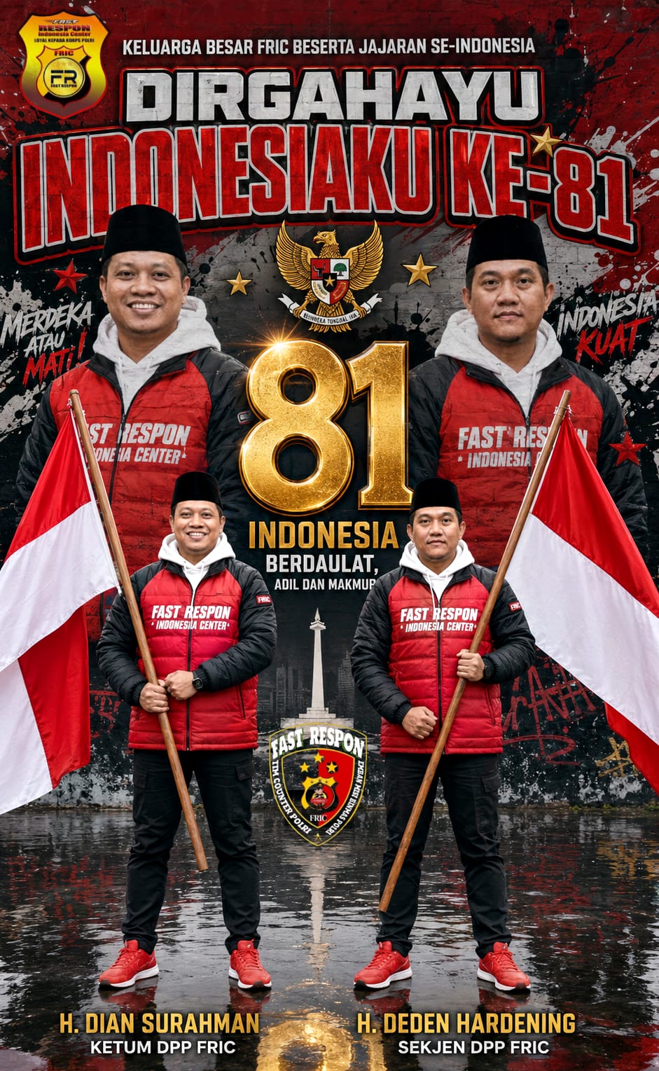 Dirgahayu RI Ke-81: FRIC Ajak Generasi Muda Jaga dan Rawat Indonesia Berdaulat, Adil, Makmur