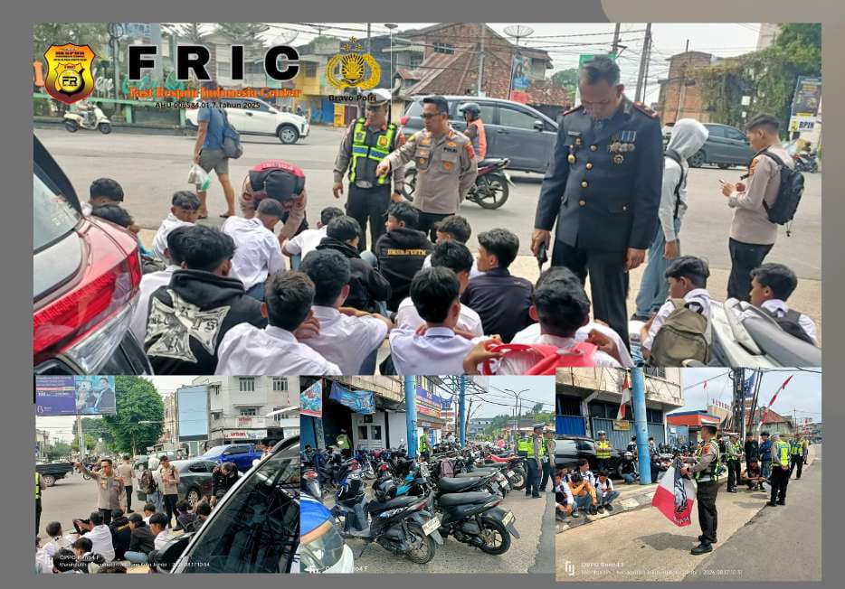 Kapolresta Jambi Turun Langsung Cegah Gangguan Kamtibmas Puluhan Pelajar SLTA Terjaring Saat Konvoi Sambil Membawa Bendera Geng