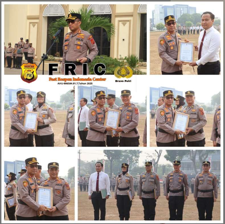 Kapolresta Jambi Pimpin Upacara Kenaikan Pangkat Pengabdian Dan Pemberian Reward Personel Berprestasi 