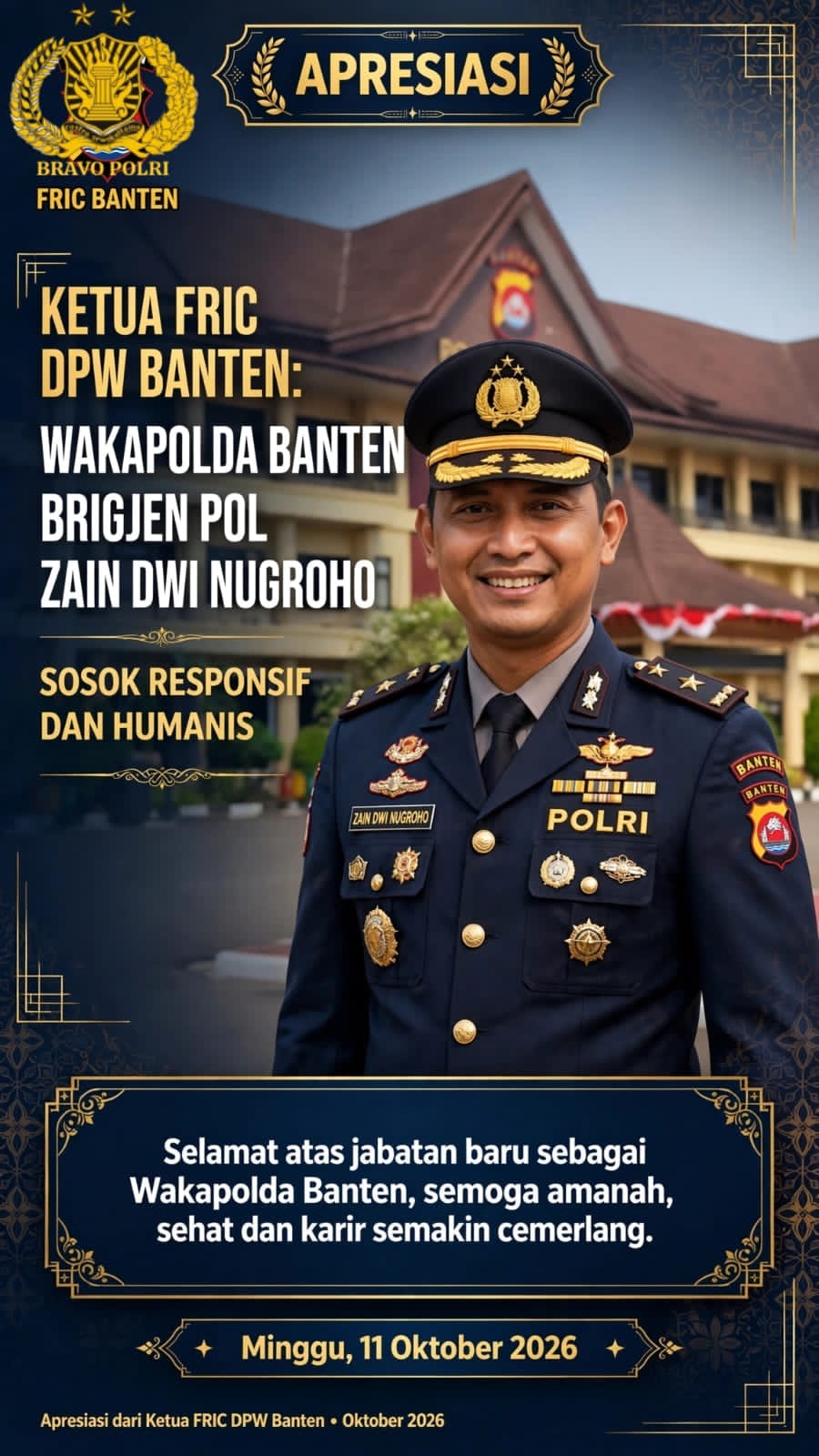 DPW FRIC Banten Sambut Wakapolda Baru, Berharap Sinergi Menjaga Kamtibmas Semakin Solid