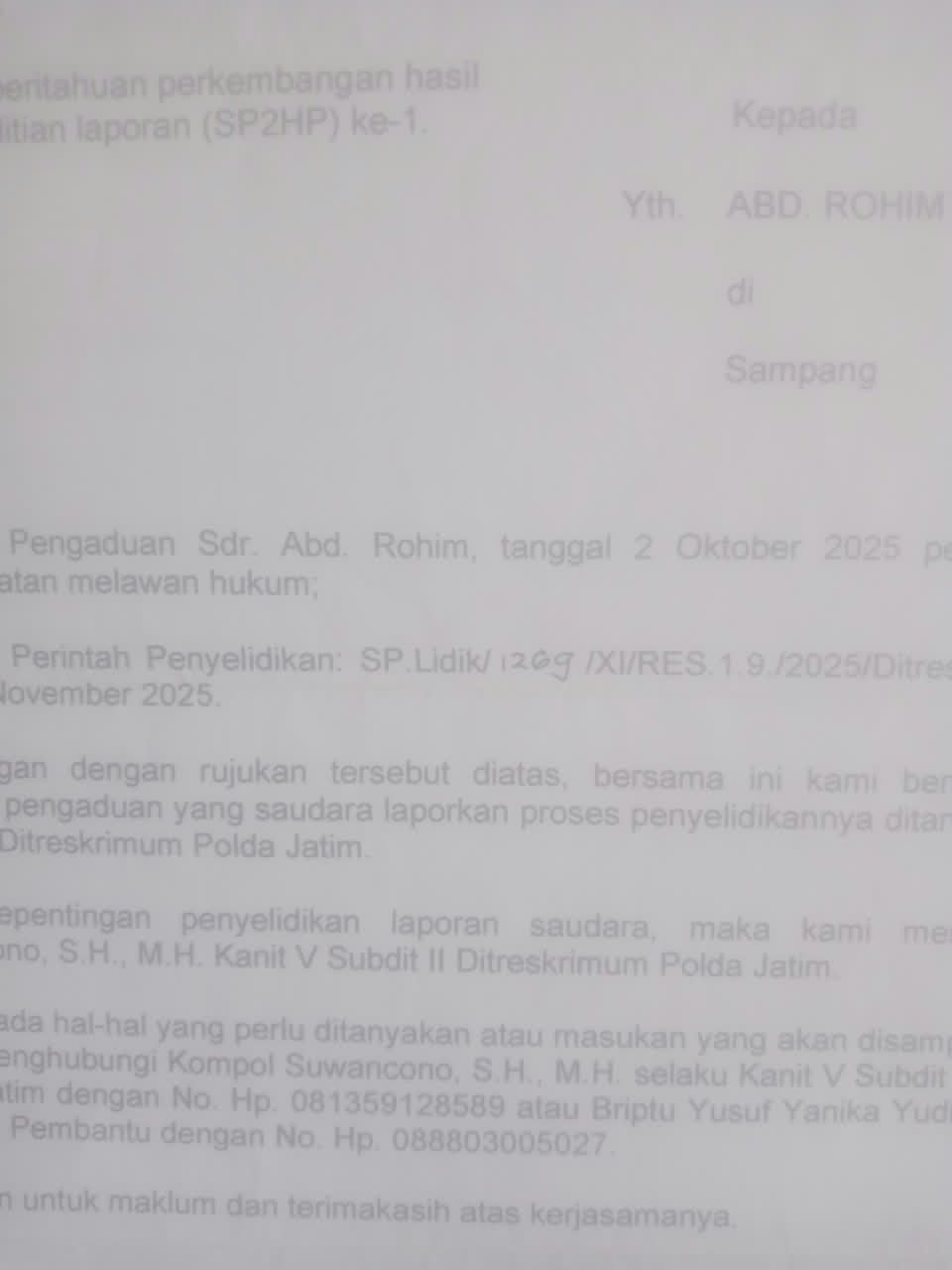 Dugaan Penyimpangan Perkara Tanah DI Ketapang Daya Disorot, Propam Polda Jatim Didesak Tuntaskan Pengaduan