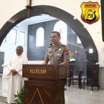 Minggu Kasih Kapolres Tanjung Perak Ajak Jemaat Paroki Santo Mikael Jaga Kerukunan dan Keamanan